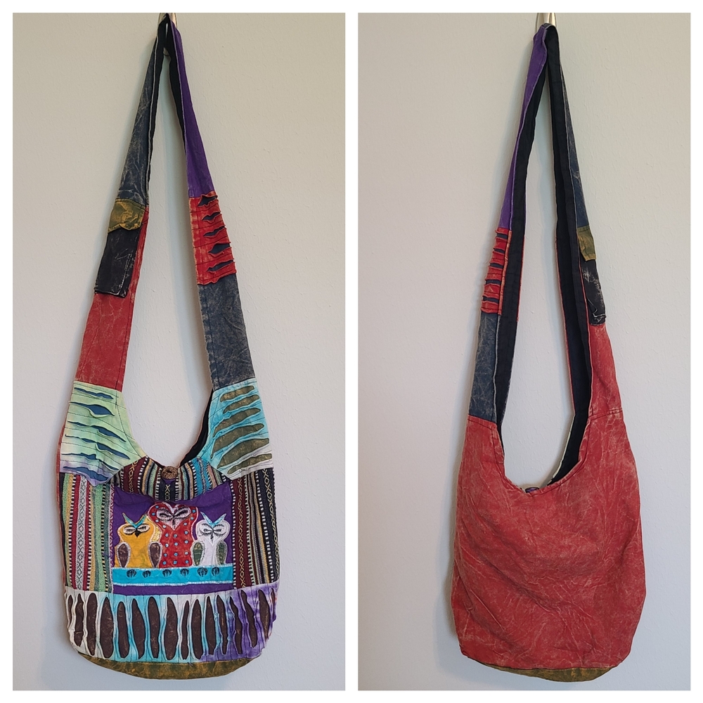Rising International Colorful Boho Owl Shoulder Bag